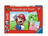 Kinderpuzzle Super Mario - 3x49 Teile Puzzle für Kinder ab 5 Jahren