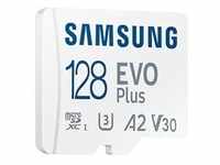 EVO Plus 128 GB microSDXC (2021), Speicherkarte - weiß, UHS-I U3, Class 10, V30, A2