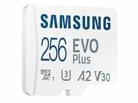 EVO Plus 256 GB microSDXC (2021), Speicherkarte - weiß, UHS-I U3, Class 10, V30, A2