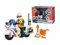 Feuerwehrmann Sam Polizei-Motorrad, Spielfahrzeug - mit Figur