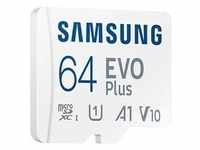 EVO Plus 64GB microSDXC (2021), Speicherkarte - weiß, UHS-I U1, Class 10, V10, A1