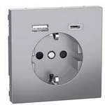 Schutzkontakt Steckdose mit USB Ladeger&auml;t, Typ MEG2367-6036, Unterputz, 16 Ampere,