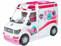 Mattel FRM19, Mattel Barbie 2-in-1 Krankenwagen Spielset (mit Licht &...