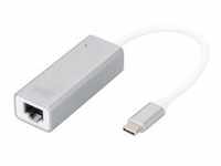 USB 3.2 Gen 1 Adapter, USB-C Stecker > RJ-45 Buchse - weiß/silber, 20cm,