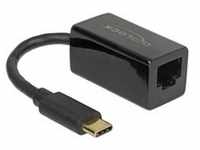 USB 3.2 Gen 1 Adapter, USB-C Stecker > RJ-45 Buchse - schwarz, 13,5cm, Gigabit...