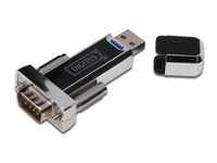 USB 1.1 Adapter, USB-A Stecker > Seriell RS232 Stecker - schwarz, 80cm