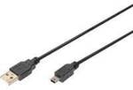 USB 2.0 Anschlusskabel USB-A (Stecker) > Mini-USB (Stecker)