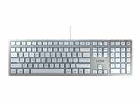 KC 6000 SLIM FOR MAC, Tastatur - silber/weiß, US-Layout, SX-Scherentechnologie