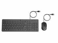 150 Maus und Tastatur (kabelgebunden), Desktop-Set - schwarz, DE-Layout