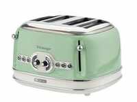 Vintage 4-Schlitz-Toaster 156 - hellgrün, 1.600 Watt, für 4 Scheiben Toast