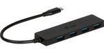 USB-C Slim Passive HUB 4 Port, USB-Hub