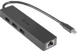 USB C Slim HUB 3 Port G-LAN, USB-Hub