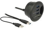 Tisch-Hub 3 Port USB 3.0, Kartenleser