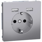 Schutzkontakt Steckdose mit USB Ladeger&auml;t