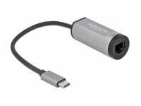 USB 3.2 Gen 1 Adapter, USB-C Stecker > RJ-45 Buchse + USB-C Buchse - grau,...