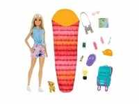 Barbie “It takes two! Camping” Spielset mit Malibu Puppe, Hündchen und