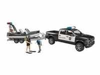 RAM 2500 Polizei Pickup, L+S Modul, Anhänger mit Boot, Modellfahrzeug -