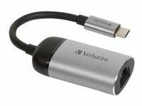 USB 3.2 Gen 1 Adapter, USB-C Stecker > RJ-45 Buchse - silber/schwarz, 10cm, Gigabit