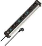 Premium-Alu-Line Steckdosenleiste 6-fach, 3x 2fach schaltbar