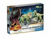 Jurassic World 3 - Ausgrabungs-Set Triceratops & Velociraptor, Experimentierkasten