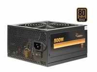 Argus BPS-500 500W, PC-Netzteil - schwarz, 2x PCIe, 500 Watt