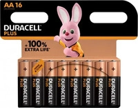Duracell 176386, Duracell Plus Alkaline Batterie, Mignon AA LR06 1,5V, Extra Life 16
