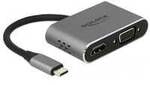 USB 3.2 Gen 1 Adapter, USB-C Stecker > USB-A + USB-C + HDMI + VGA Buchse