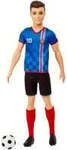 Ken Fu&szlig;ballspieler-Puppe mit kurzer Haarfrisur, Trikot Nummer 10, Fu&szlig;ball und