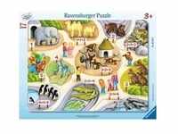 Kinderpuzzle Erstes Zählen bis 5 - 17 Teile, Rahmenpuzzle