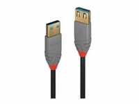 USB 3.2 Gen 1 Verlängerungskabel Anthra Line, USB-A Stecker > USB-A Buchse -