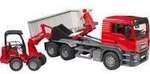 MAN TGS LKW mit Abrollcontainer und Sch&auml;ffer Hoflader, Modellfahrzeug