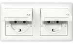 Schutzkontaktsteckdose Typ F 2fach 16 Ampere 250 Volt mit Klappdeckel und