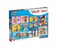 Supercolor 10 in 1 - Paw Patrol, Puzzle - 10 Puzzle (18-60 Teile)