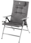 Gepolsterter Liegestuhl, 5 Positionen 2000038333, Camping-Stuhl - grau/silber Gepolsterter Liegestuhl, 5 Positionen 2000038333, Camping-Stuhl - grau/silber