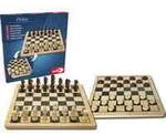 Deluxe Holz - Schach & Dame, Brettspiel