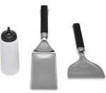Grillplatten-Starter-Set, 3-teilig, Wender
