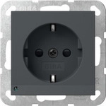 Schutzkontaktsteckdose Typ F 16 Ampere 250 Volt mit LED-Orientierungsleuchte und