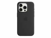 Silikon Case mit MagSafe, Handyhülle - schwarz, iPhone 15 Pro