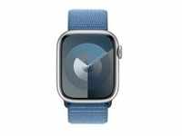 Watch Series 9, Smartwatch - silber/blau, Aluminium, 41 mm, Sport Loop, Cellular