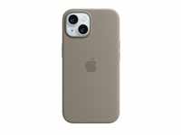 Silikon Case mit MagSafe, Handyhülle - braun, iPhone 15