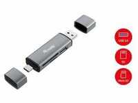 EQUIP 245460 Kartenleser mit USB 3.0-Hub, OTG
