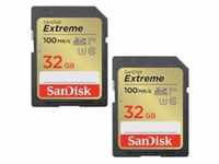SanDisk Extreme 32 GB SDHC Speicherkarte 2er Pack (2022) bis 100MB/s, C10, U3