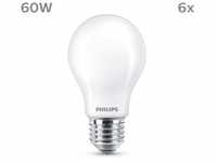 Philips LED Classic Normallampe mit 60W, E27 Sockel, Warmwhite (2700K) 6er Pack