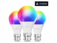 Nanoleaf Essentials Matter Smart Bulb B22 LED-Leuchtmittel 3er-Pack NF080B02-3A19B