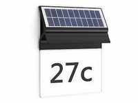 Philips Outdoor Solar Enkara Wandnummerleuchte 0.2W, Tageslichtsensor, schwarz