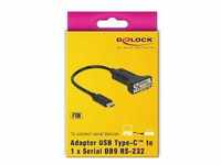 Delock Adapter USB Type-C™ 1 x Seriell DB9 RS-232 15cm schwarz 63908