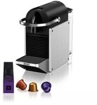 Nespresso Kaffeekapselmaschine DeLonghi EN 127.S Silber/ Schwarz
