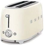 SMEG TSF02CREU 50s Style 4 Scheiben Langschlitz Toaster Creme