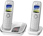 Panasonic KX-TGJ322GW schnurloses Duo DECT Festnetztelefon inkl. AB, weiß Panasonic KX-TGJ322GW schnurloses Duo DECT Festnetztelefon inkl. AB, weiß