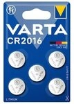VARTA Professional Electronics Knopfzelle Batterie CR 2016 5er Blister
